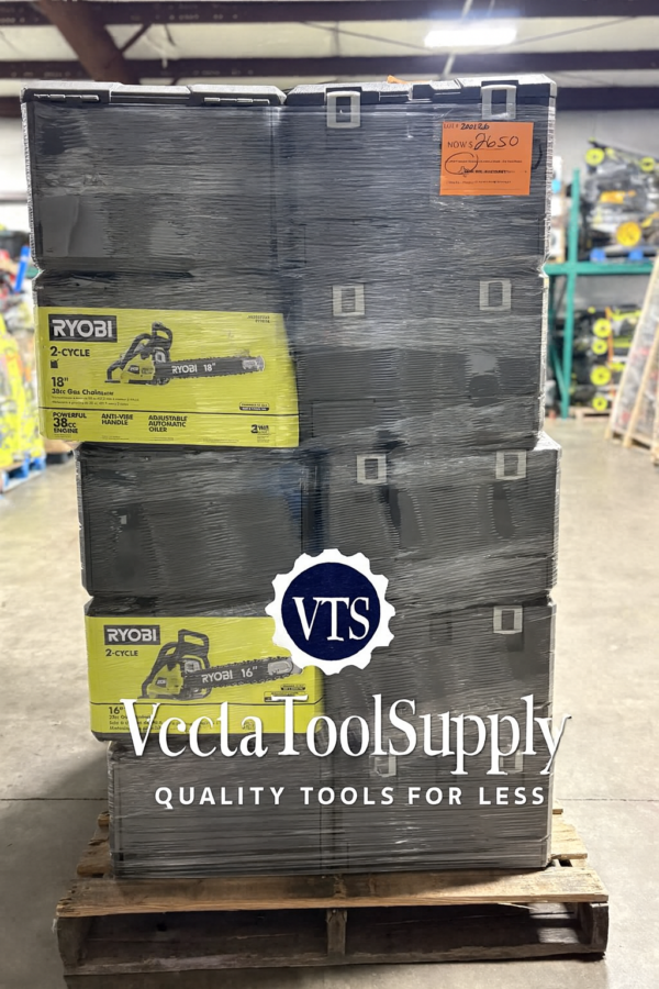 Vecta Tool Supply - Raw Untested Ryobi Chainsaw Liquidation Pallet Lot 200126