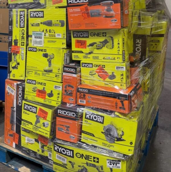 Ryobi 18V ONE+ Cordless Power Tools Pallet Wholesale USA